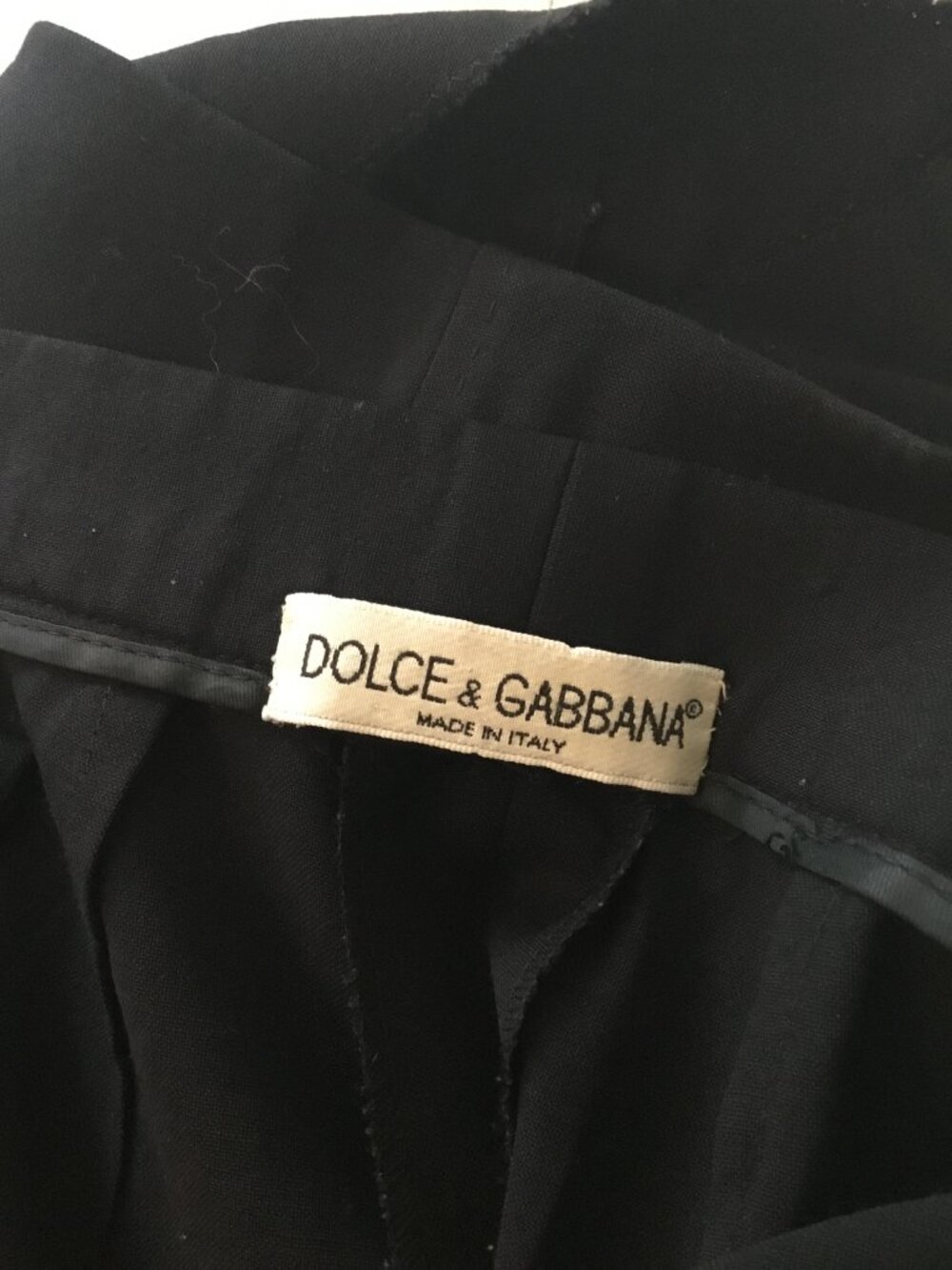 Dolce & Gabbana Black High-Waisted Tailored Dress Pants Made in Italy - Picture 2 of 13
